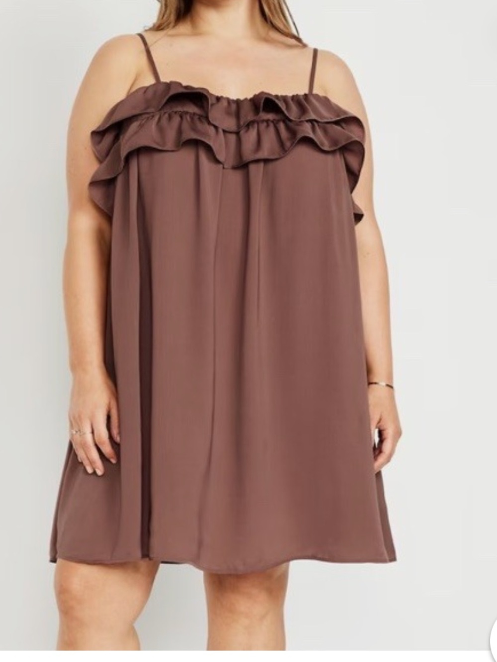 NWT Old Navy Ruffle Trim Satin Mini Dress Sz 3X